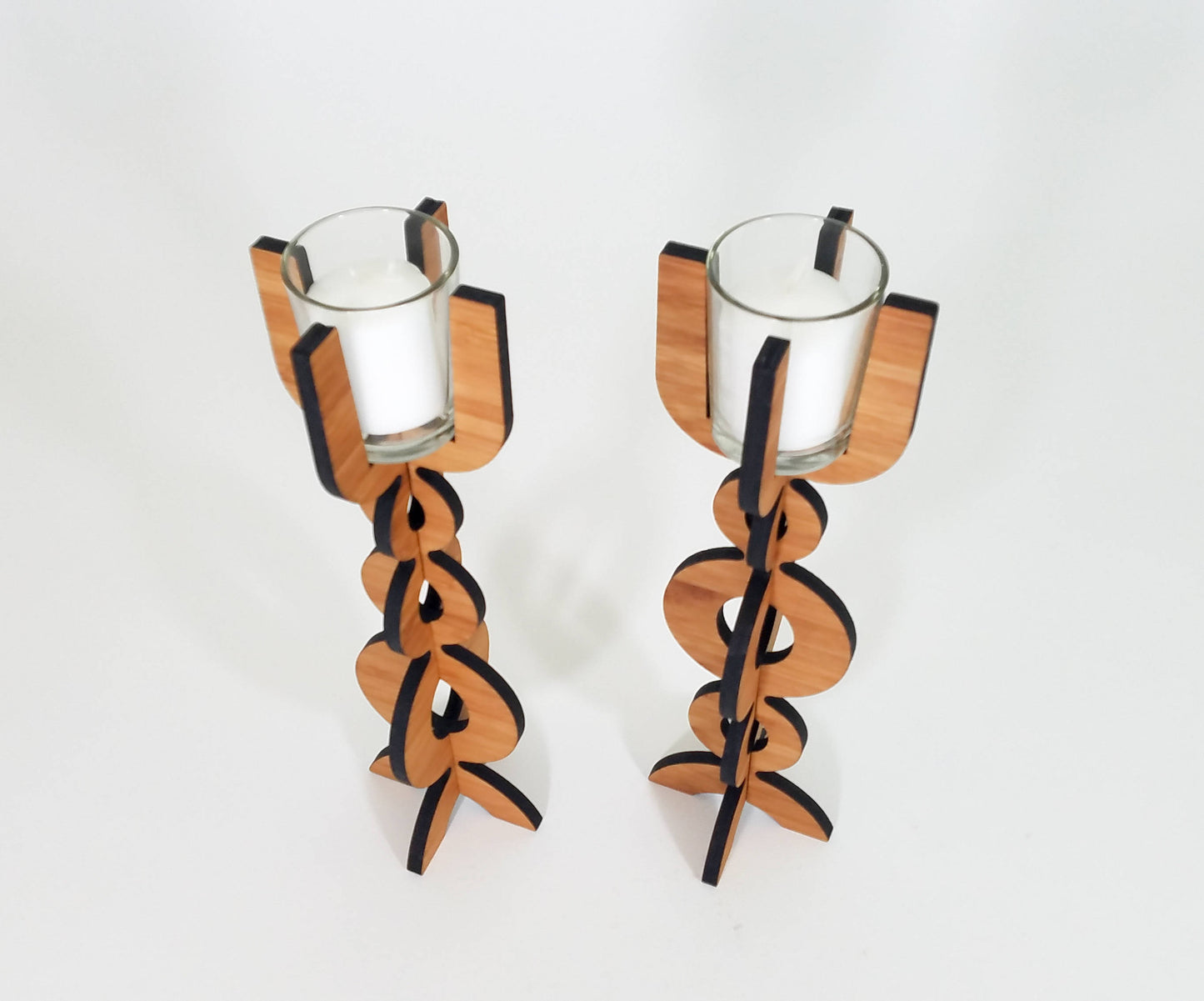 Bubble Votive Candlestick in sustainable bamboo